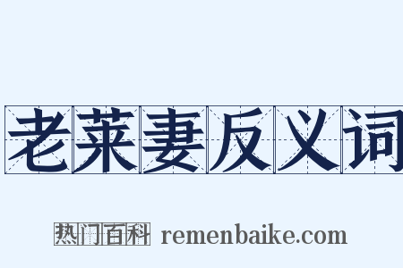 老莱妻反义词是什么意思的图片